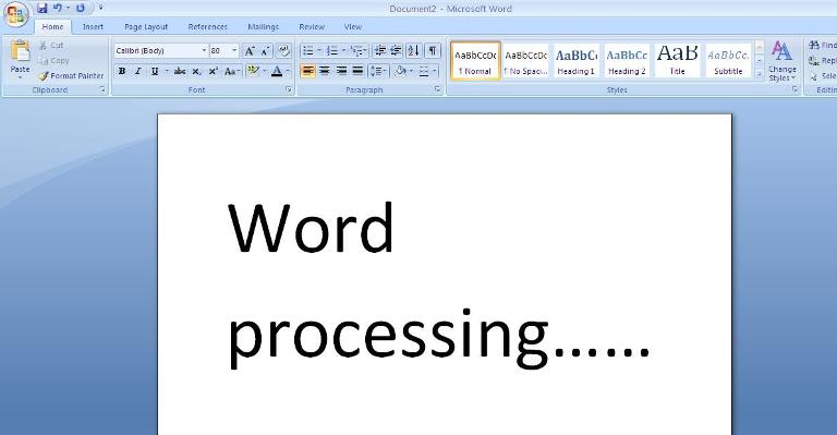 word processing
